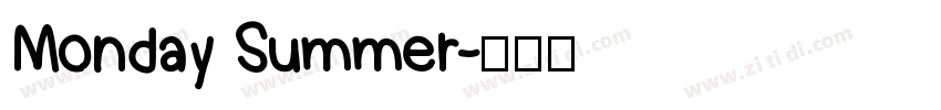Monday Summer字体转换